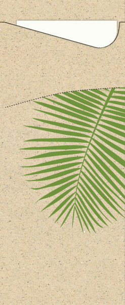 Duni, Sacchetto Zelltuch-Serviettentasche, Leaf (Graspapier), 190 x 85 mm