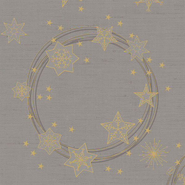 Duni, Dunisoft-Servietten - Star Shine grey, 40 x 40 cm, 1/4 Falz
