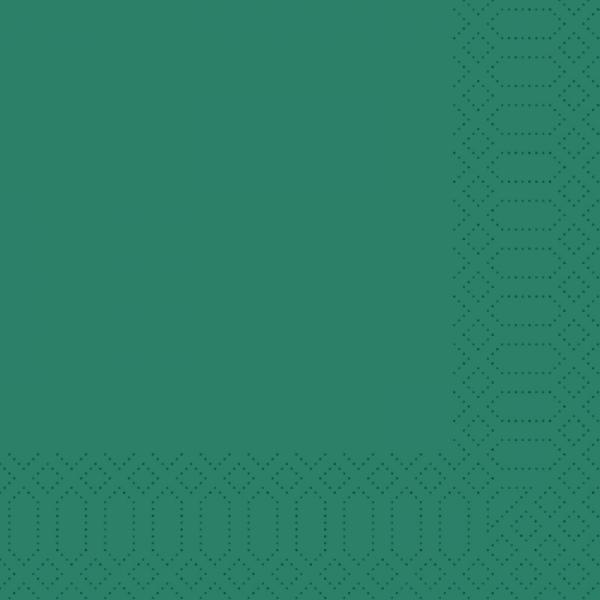 Duni, Zelltuchservietten, 33 x 33 cm, 3-lagig 1/4 Falz, jägergrün