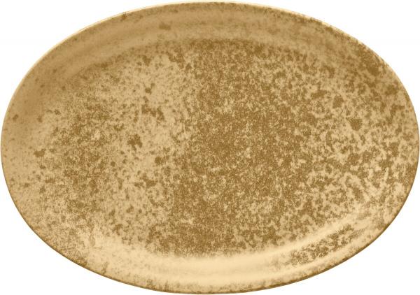 Bauscher, Sandstone Dark Yellow - Platte oval, 37 x 27 cm