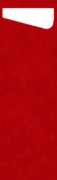 Duni, Sacchetto Slim Dunisoft-Serviettentasche, rot, Serviette weiß, 230 x 70 mm
