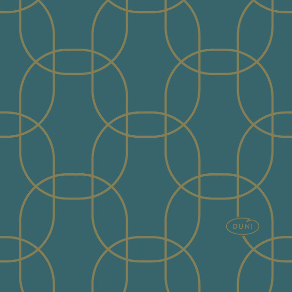 Duni, Dunisoft-Serviette - Golden Deco, 20 x 20 cm, 1/4 Falz
