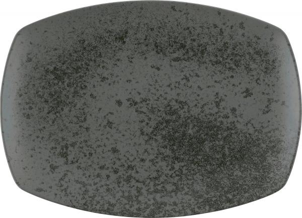 Bauscher, Sandstone Black - Platte rechteckig coup, 36 x 23 cm
