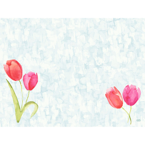 Duni, BIO Dunicel Tischsets - Painted Tulips, 30 x 40 cm