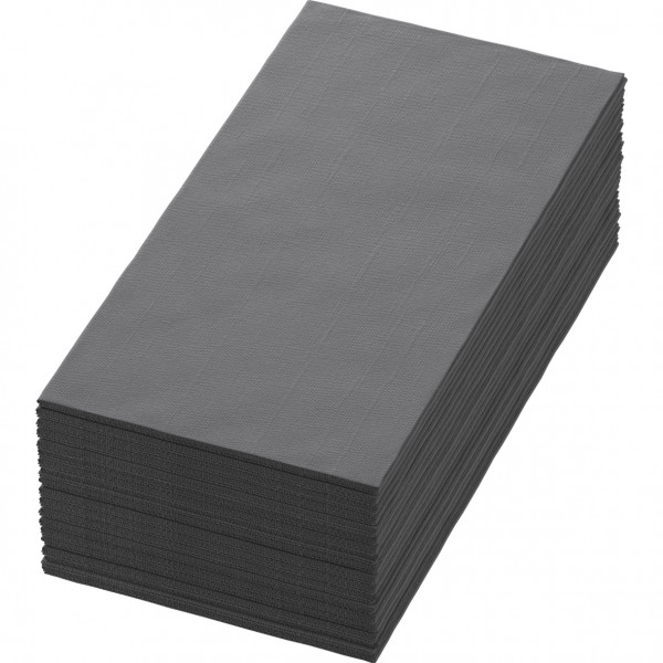 Duni, Bio-Dunisoft-Servietten, 40 x 40 cm, 1/8 Buchfalz, granite grey