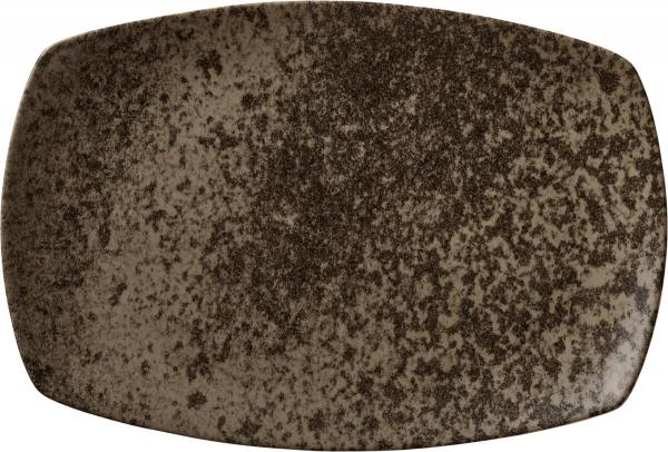 Bauscher, Sandstone Dark Brown - Platte rechteckig coup, 28 x 18 cm
