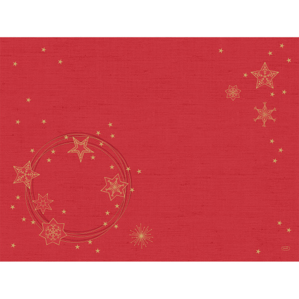 Duni, Tischsets Dunicel - Star Shine red, 30 x 40 cm