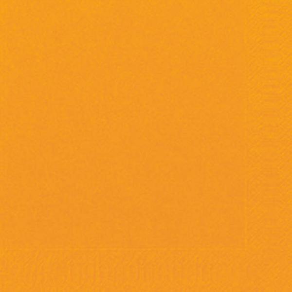 Duni, Zelltuchservietten, 24 x 24 cm, 3-lagig 1/4 Falz, sun orange