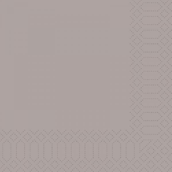 Duni, Zelltuchservietten, 33 x 33 cm, 3-lagig 1/4 Falz, greige