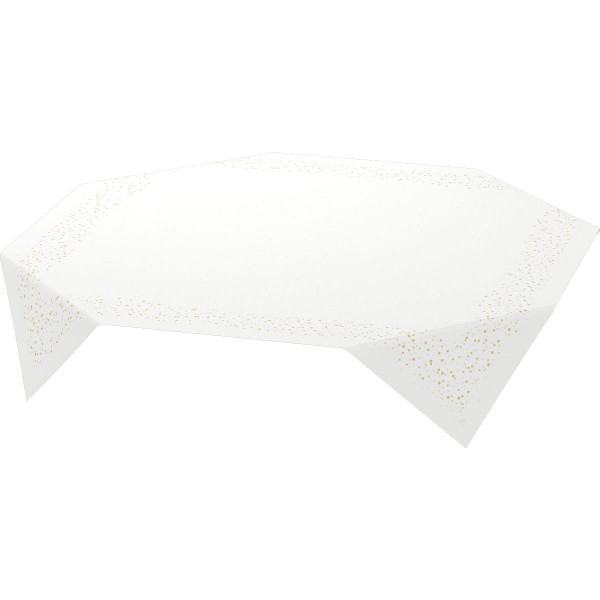Duni, Mitteldecken Dunicel - Golden Stardust white, 84 x 84 cm