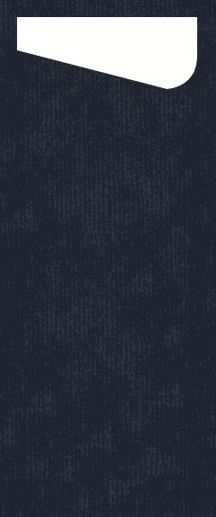 Duni, Sacchetto Dunisoft-Serviettentasche, schwarz, Serviette weiß, 230 x 115 mm