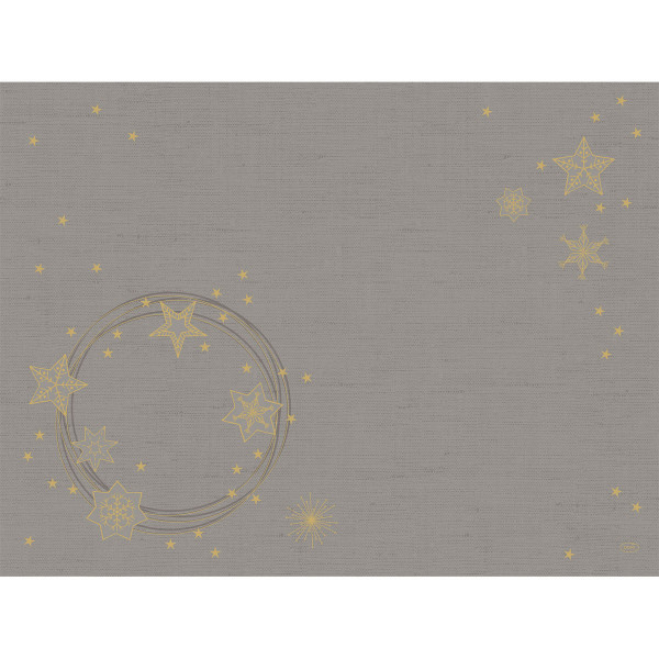 Duni, Tischsets Dunicel - Star Shine grey, 30 x 40 cm