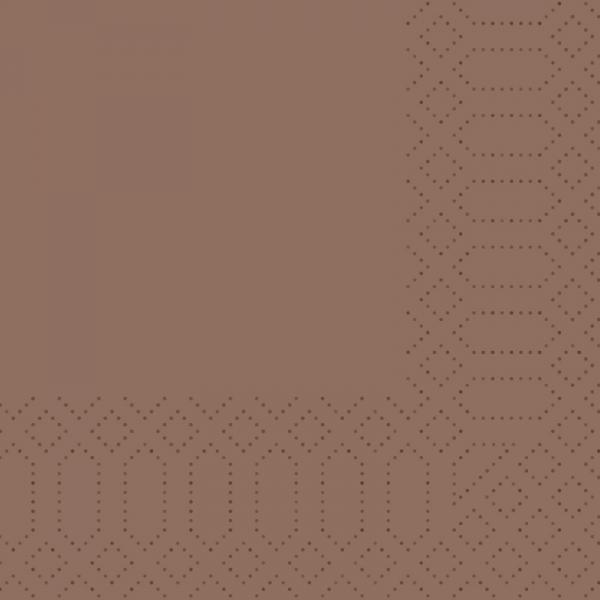 Duni, Zelltuchservietten, 24 x 24 cm, 3-lagig 1/4 Falz, chestnut