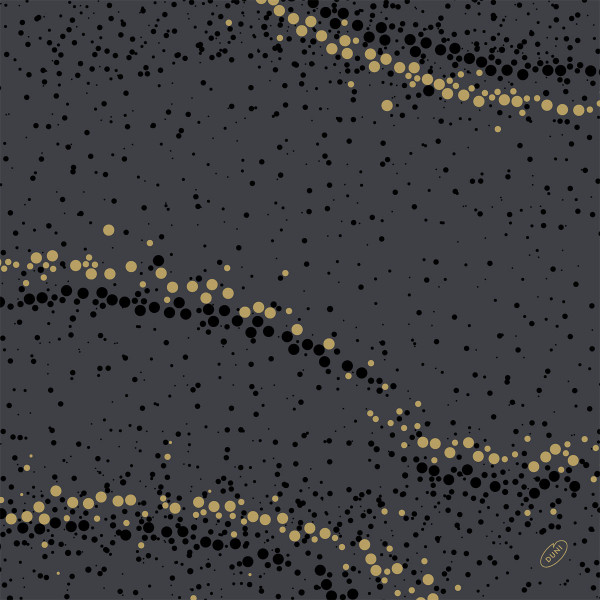 Duni, Dunisoft-Servietten - Golden Stardust black, 40 x 40 cm, 1/4 Falz