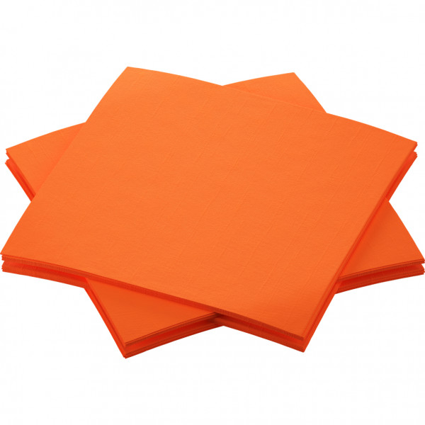 Duni, Bio-Dunisoft-Servietten, 20 x 20 cm, Sun Orange